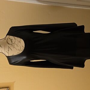 Royal Monk sleak black fitted tunic Sz L